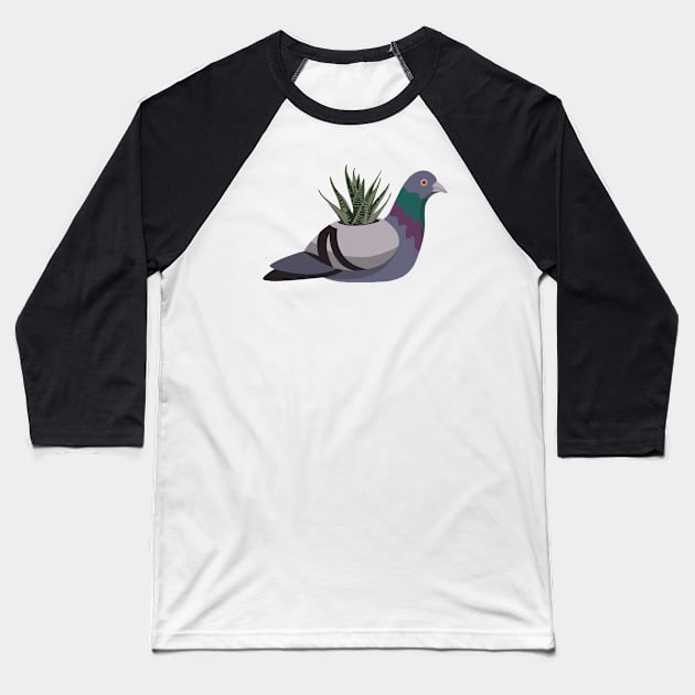 Succulent Pigeon Baseball T-Shirt by GeoCreate